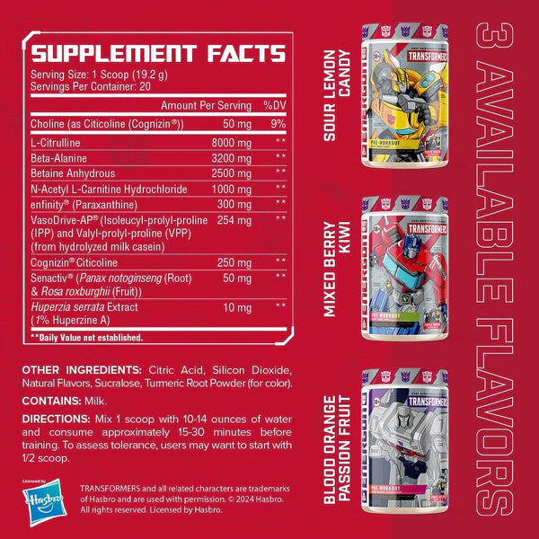 Core Nutritionals x Transformers ENERGON Pre-Workout