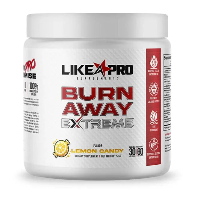 Like a pro supplements burn away extreme powder fat burner thermogenic lemon