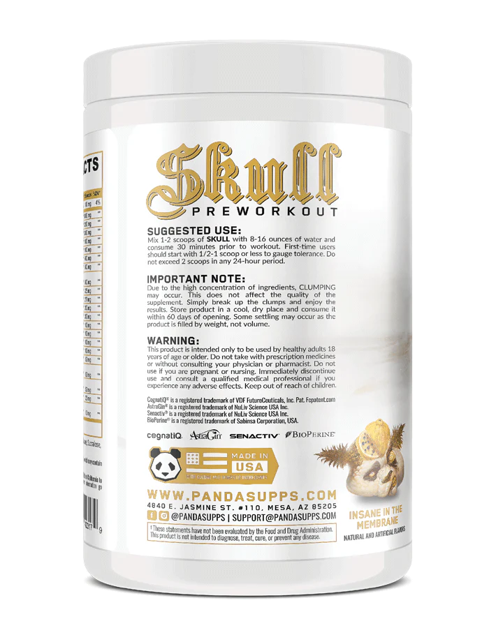 PANDA Supplements SKULL NOOTROPIC PRE-WORKOUT